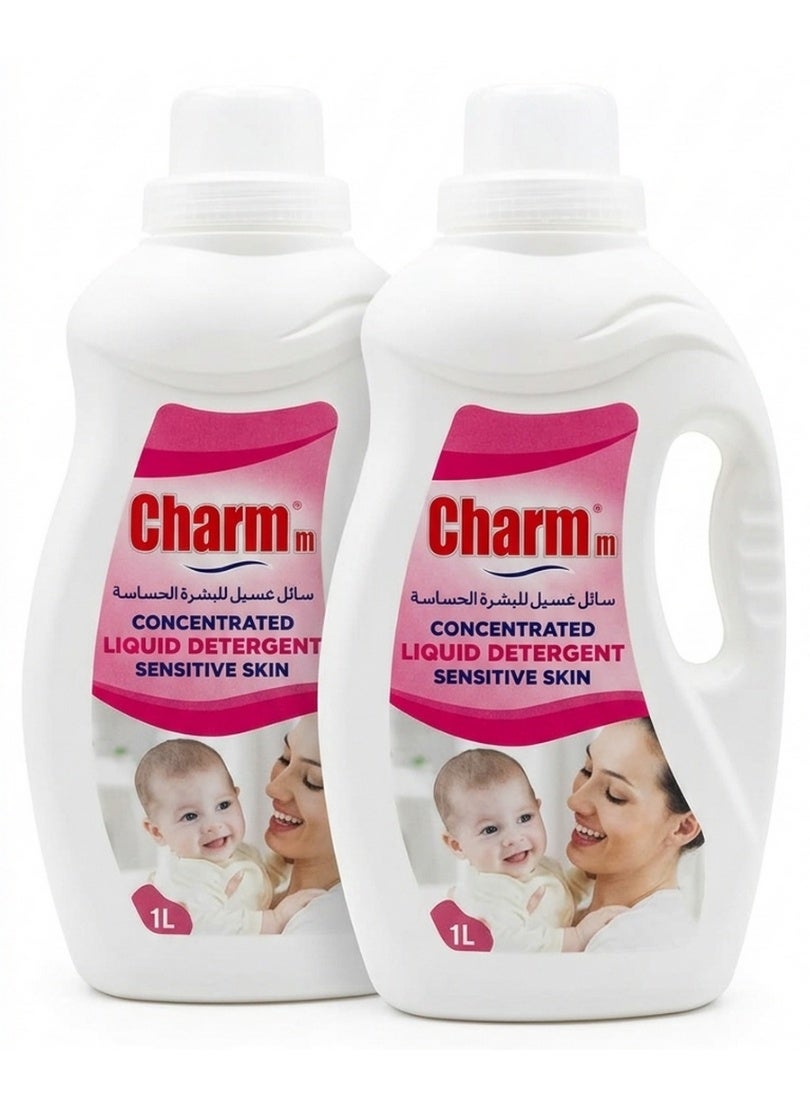 CHARMM Concentrated Sensitive Laundry Liquid for Babies 1L Pack Of 2